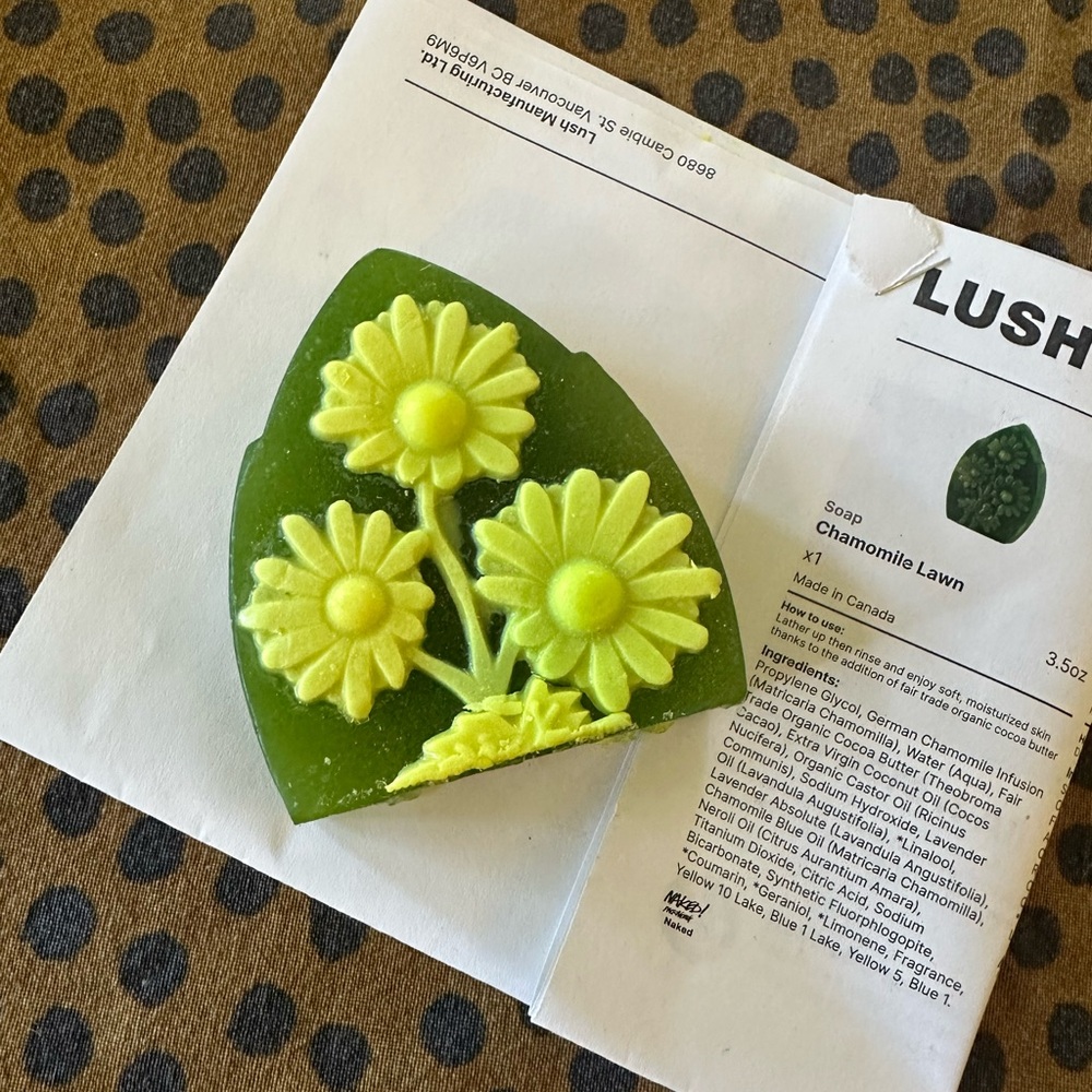 Lush Chamomile Lawn soap from June 2024 Kitchen Box